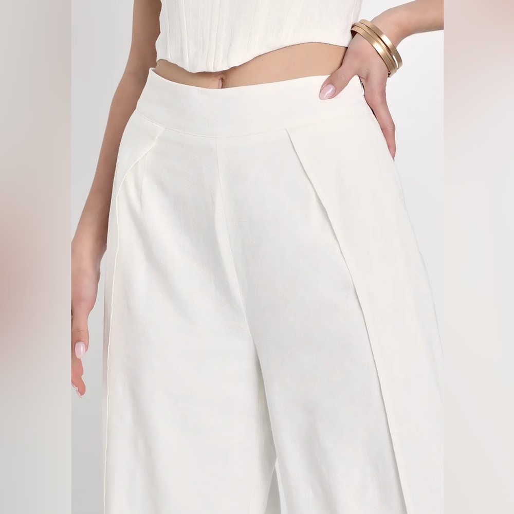 Lulu’s Easygoing Sweetie Split Front Pants - Picture 3 of 8